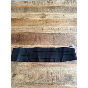Domenico Vacca Men's Silk Cummerbund Size L Black Plaid Tuxedo Formal Wedding